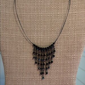 Elegant Black oil slick Beaded Necklace